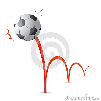 Bouncing ball cartoon Vector Illustration