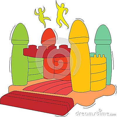 Bouncy castle Vector Illustration