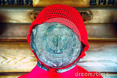 The Bound Jizo in Nanzo-in Buddhist temple, Tokyo, Japan Editorial Stock Photo