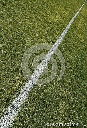 Boundary line of playing field Stock Photo