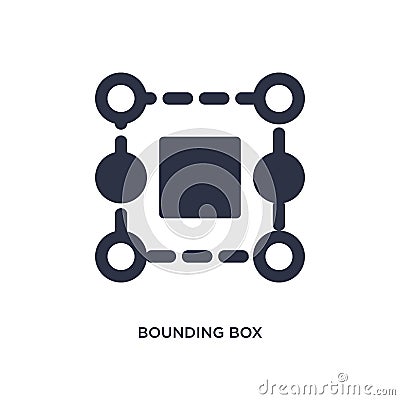 bounding box icon on white background. Simple element illustration from geometric figure concept Vector Illustration