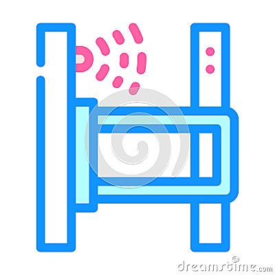 bounding frame with sensor color icon vector illustration Vector Illustration