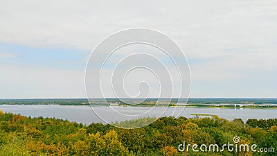 boundless expanses of nature of Ukraine, the Dnieper River Stock Photo
