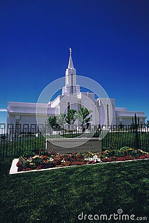 Bountiful Utah Temple Stock Photo