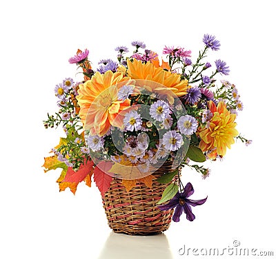 Bouquet of autumn flowers Stock Photo