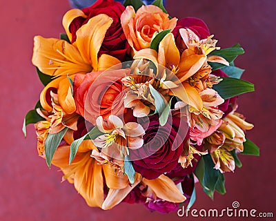 Bouquet of autumn flowers Stock Photo