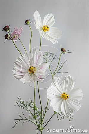 A bouquet of beautiful cosmea or cosmos flowers Stock Photo