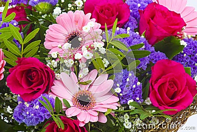 Bouquet of colourful flowers Stock Photo