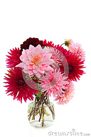 Bouquet of Dahlias Stock Photo