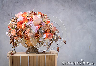 bouquet flower in vase Stock Photo