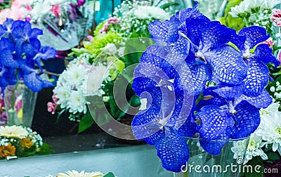 Bouquet of flowers. an attractively arranged bunch of flowers, especially one presented as a gift or carried at a ceremony. nose Stock Photo