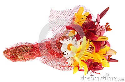 Bouquet flowers,isolated. Stock Photo