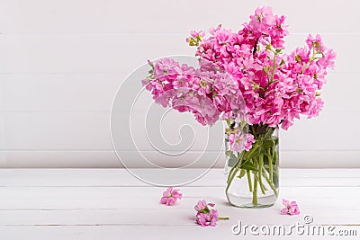 Bouquet of flowers matthiola Stock Photo