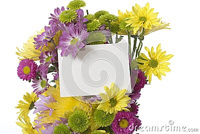 Bouquet with note card Stock Photo