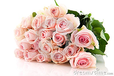 Bouquet pink roses Stock Photo