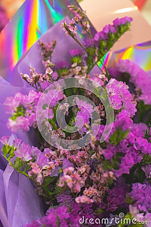 A bouquet of purple flowers Stock Photo