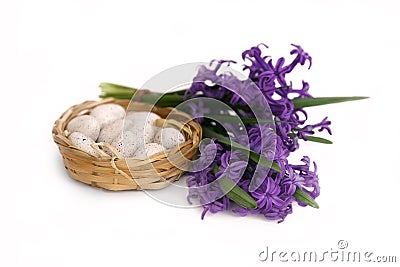 Bouquet of purple hyacinth Stock Photo