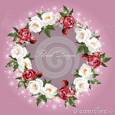 Bouquet of roses Vector Illustration