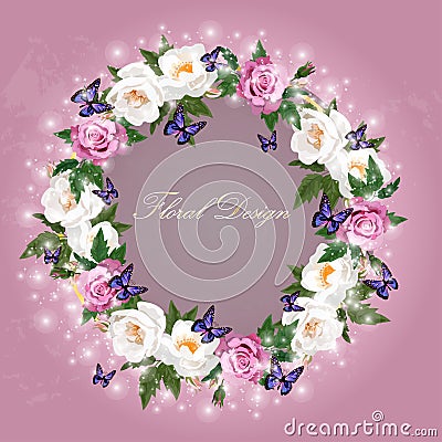 Bouquet of roses Vector Illustration