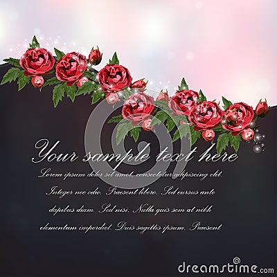 Bouquet of roses Vector Illustration