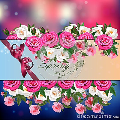 Bouquet of roses Vector Illustration