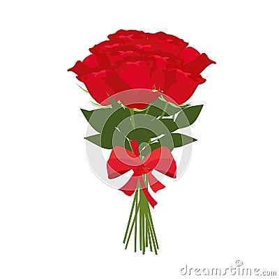 Bouquet of roses vector Vector Illustration