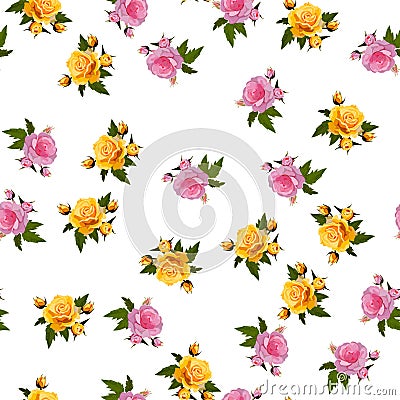 Bouquet of roses Vector Illustration