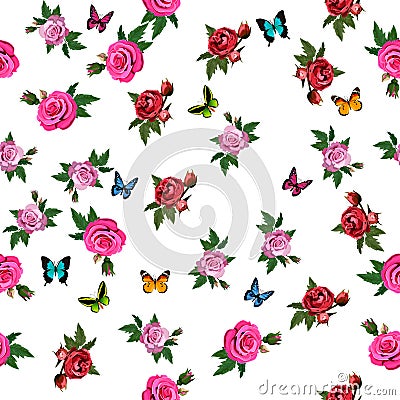 Bouquet of roses Vector Illustration