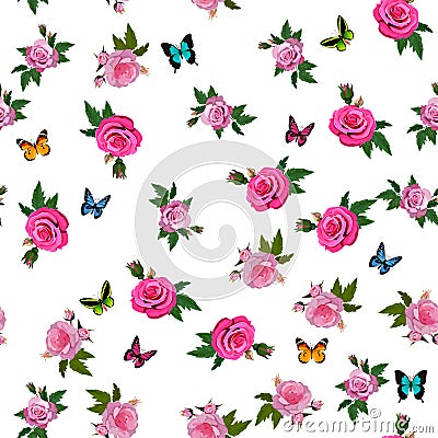 Bouquet of roses Vector Illustration