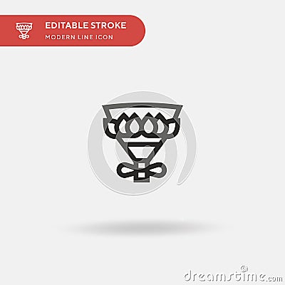 Bouquet Simple vector icon. Illustration symbol design template for web mobile UI element. Perfect color modern pictogram on Stock Photo