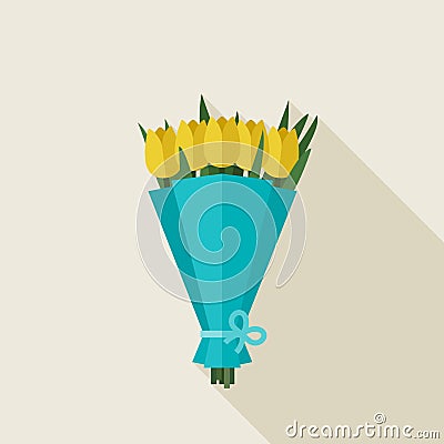 Bouquet of tulips Vector Illustration