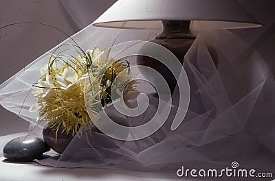 bouquet in vase in owers Stock Photo