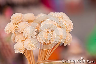 Bouquet of yellow chrysanthemums on a white background. Yellow flowers on a white background. Flowerpot of yellow chrysanthemums o Stock Photo