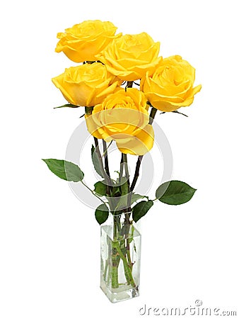 Bouquet of yellow roses Stock Photo