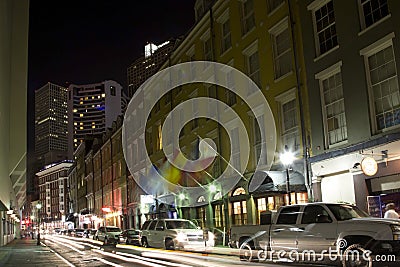 Bourbon street at night Editorial Stock Photo