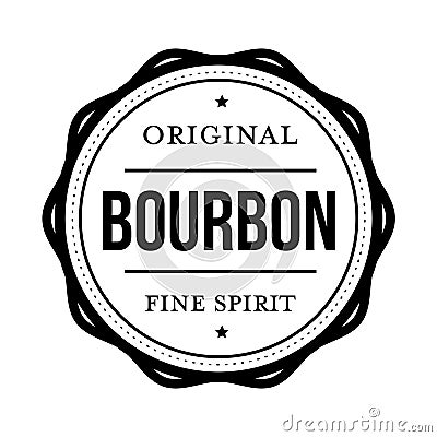 Bourbon vintage stamp sign Vector Illustration