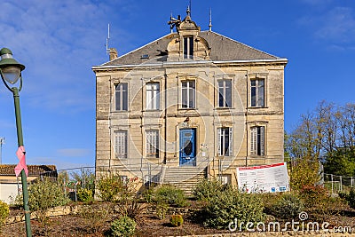 Bourgeois house in Plassac, France Editorial Stock Photo