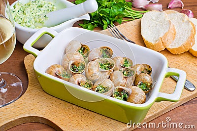 Bourgogne snails Stock Photo
