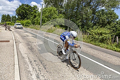 The Cyclist Ariel Maximiliano Richeze - Criterium du Dauphine 2017 Editorial Stock Photo