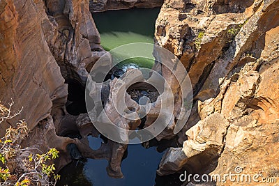 Bourke Luck Potholes, Rock formation, Blyde River Canyon, South Africa Stock Photo