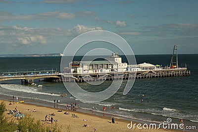 Bournemouth Pier in Summer Time, Dorset Editorial Stock Photo