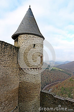 Bourscheid Castle, Luxembourg Stock Photo