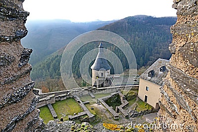 Bourscheid Castle, Luxembourg Stock Photo