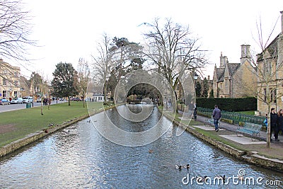 Bourton-On-The-Water, Gloucestershire, England Editorial Stock Photo