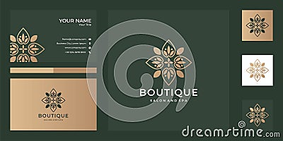 boutique logo design and business card, good use for spa, boutique, spa and fashion logo company Stock Photo