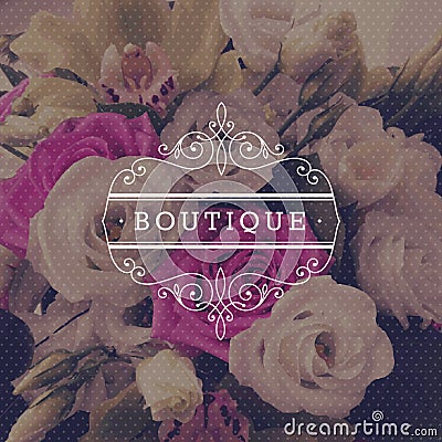 Boutique logo template Vector Illustration