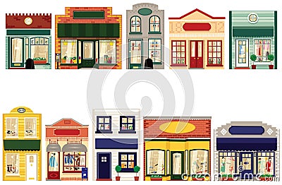 Boutique shops Vector Illustration