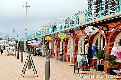 Boutique Stores On Brighton Promenade Editorial Stock Photo