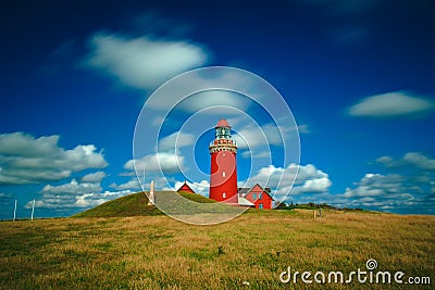 Bovbjerg Fyr lighthouse Stock Photo