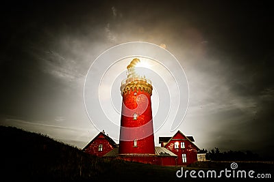 Bovbjerg Fyr lighthouse in Denmark Stock Photo